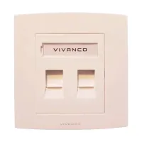 Vivanco VCA20 2 Port Faceplate with Shutter